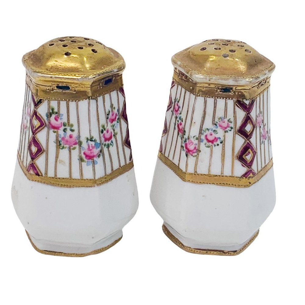 Vintage Nippon Salt Pepper Shakers Cottage Core